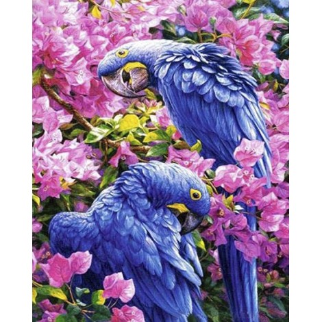 Diamond painting vogels papegaai ara