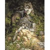 Diamond painting wolf natuur