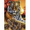 Diamond painting tijger en welpen